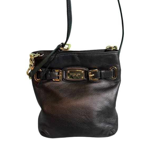 Michael Kors Hamilton Black Leather Messenger*Crossbody*Excellent Condition - Picture 12 of 12